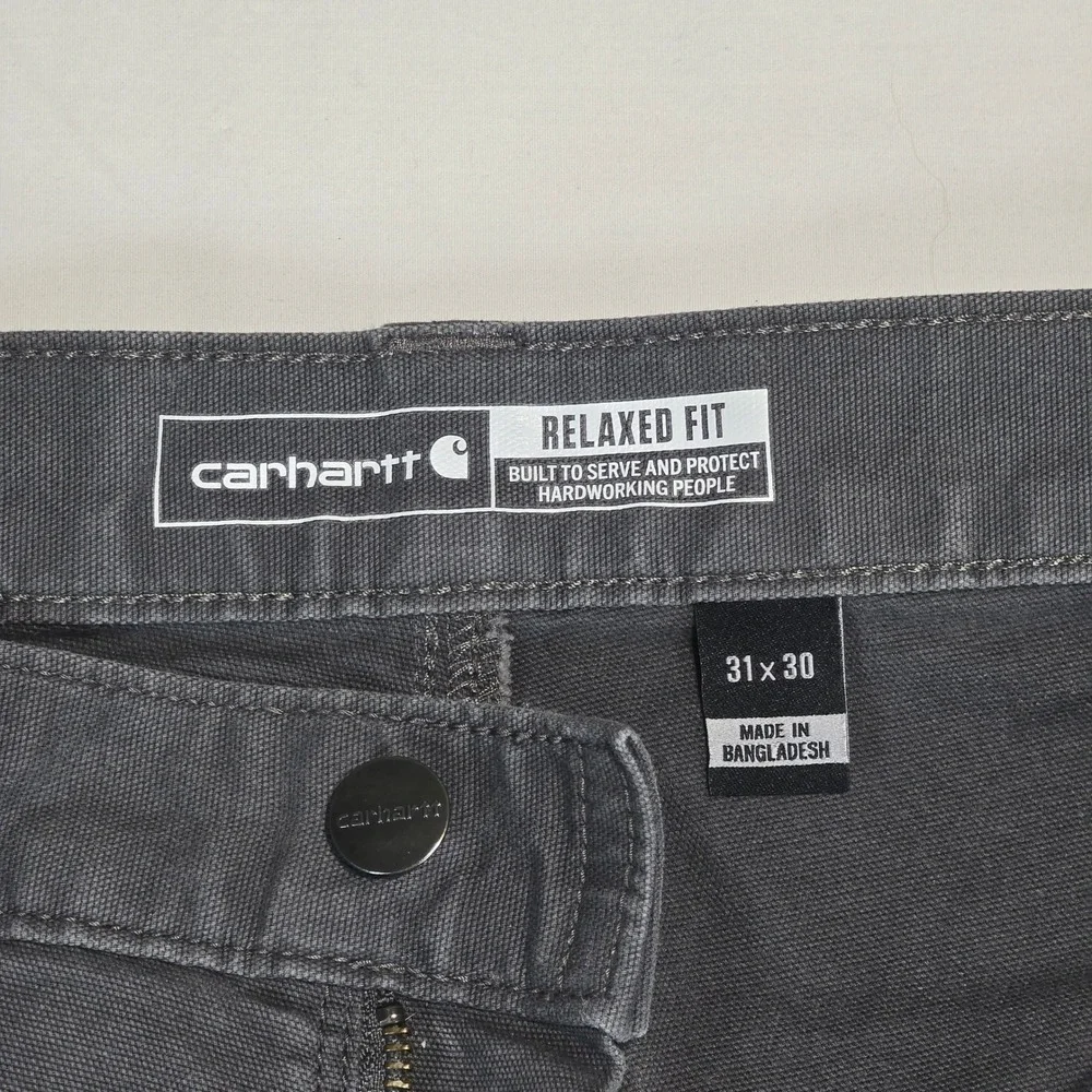 Carhartt Rugged Flex Relaxed Fit Canvas Work Pants Gray 31x30 102291 Shadow